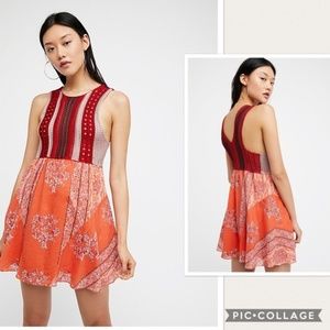 Brand New Free People Crochet Mini Dress